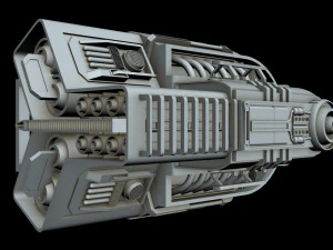 detalhe da nave estelar 3 Modelo 3D