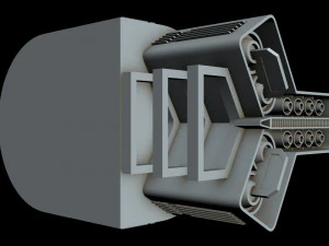 detalhe da nave estelar 3 Modelo 3D