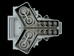 starship detail 3 Model 3D