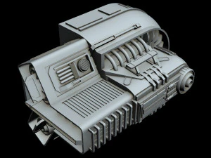 detalhe da nave estelar 3 Modelo 3D