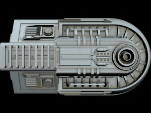 detalhe da nave estelar 3 Modelo 3D