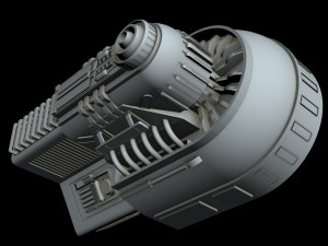 starship detail 3 Model 3D