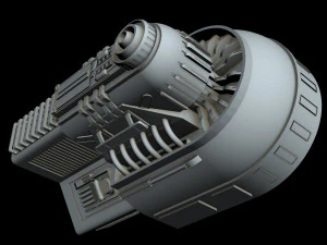 detalhe da nave estelar 3 Modelo 3D