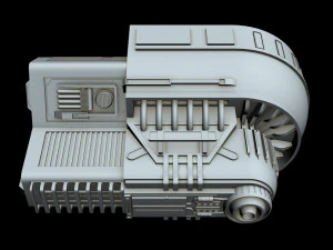 detalhe da nave estelar 3 Modelo 3D