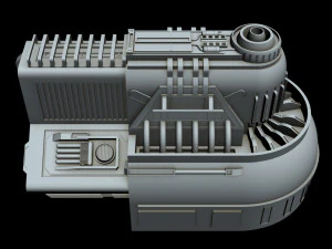 detalhe da nave estelar 3 Modelo 3D