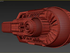 detalhe da nave estelar 3 Modelo 3D