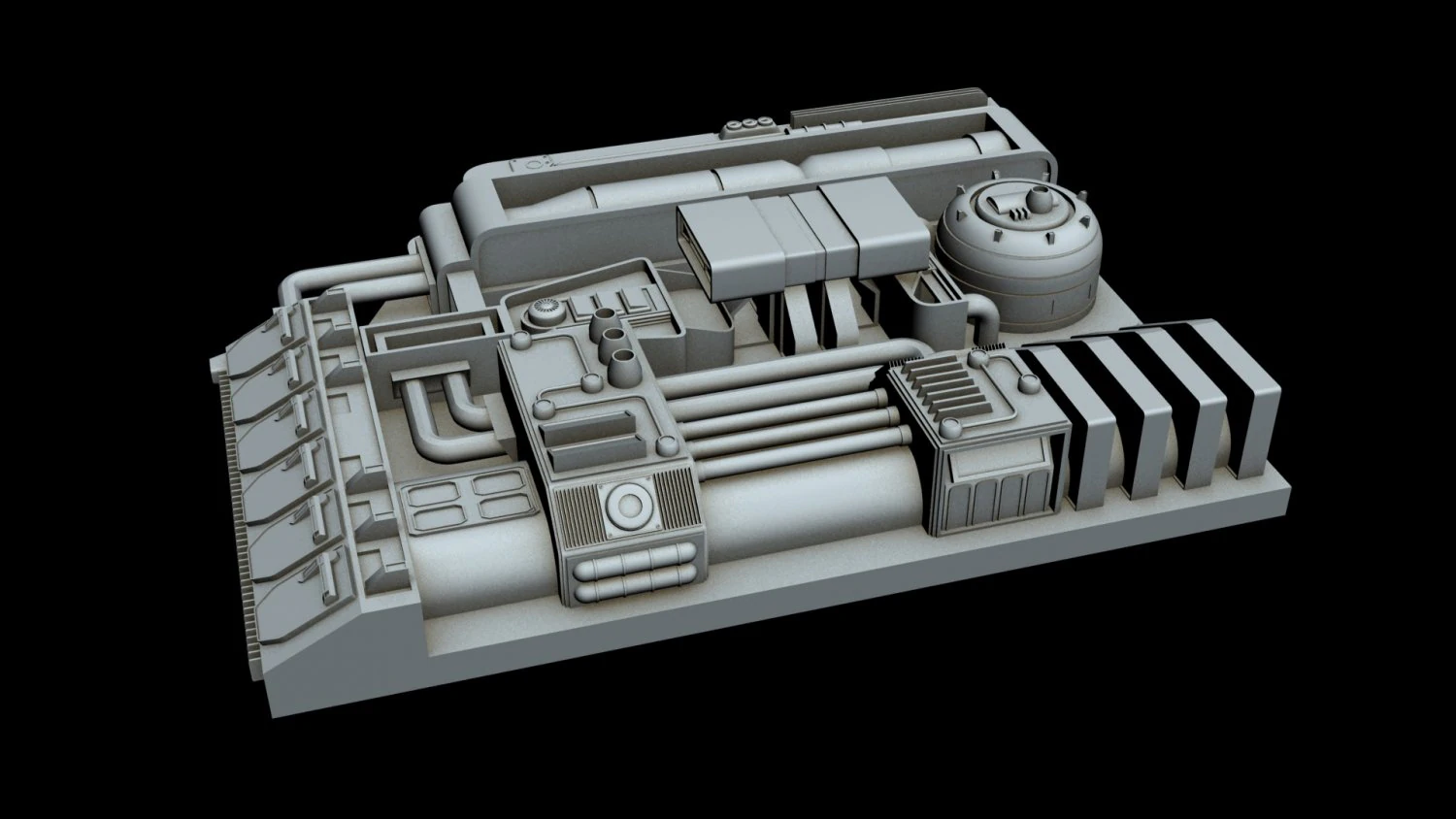 starship detail 4 3D Model .c4d .max .obj .3ds .fbx .stl .blend