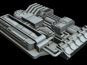 starship detail 4 3D Model