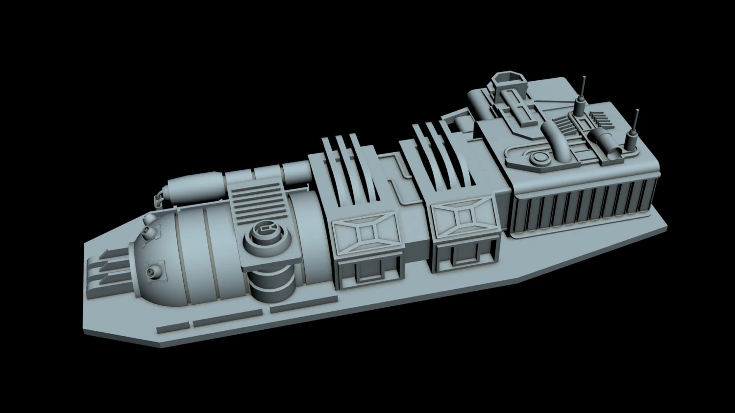 starship detail 5 3D Model .c4d .max .obj .3ds .fbx .stl .blend