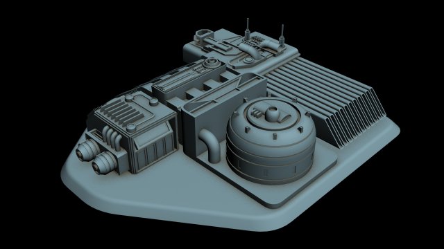 starship detail 6 3D Модель .c4d .max .obj .3ds .fbx .stl .blend 