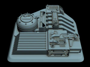 detalhe da nave estelar 6 Modelo 3D