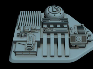 detalhe da nave estelar 6 Modelo 3D