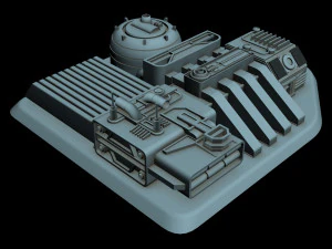 detalhe da nave estelar 6 Modelo 3D
