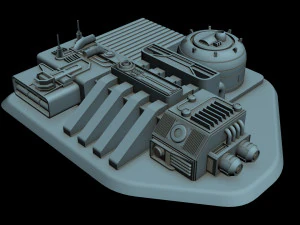 detalhe da nave estelar 6 Modelo 3D