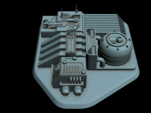 detalhe da nave estelar 6 Modelo 3D