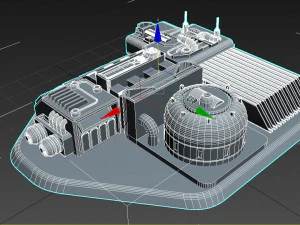 detalhe da nave estelar 6 Modelo 3D