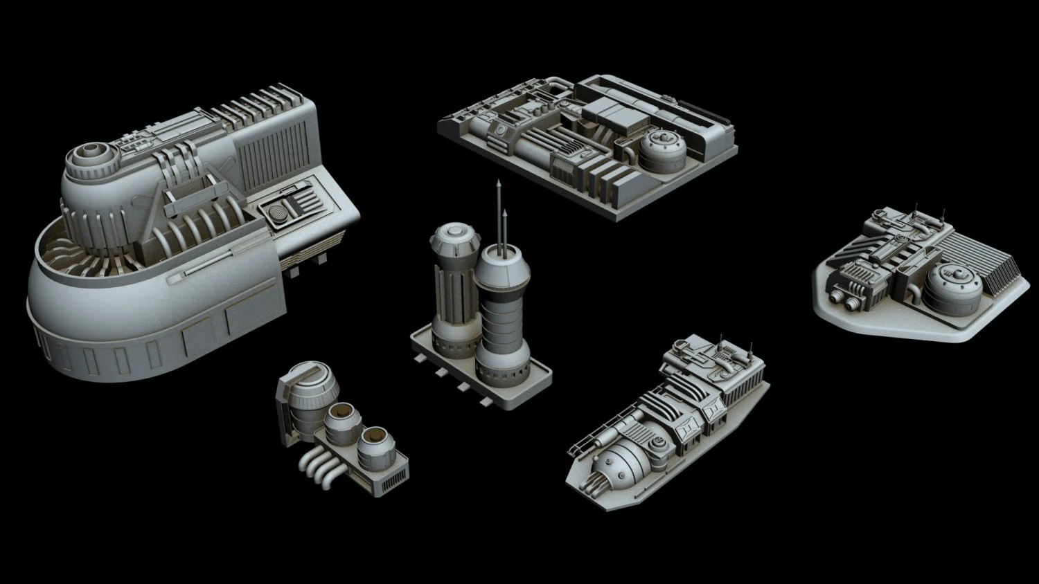 starship detail collection 1 3D Model .c4d .max .obj .3ds .fbx .stl .blend 