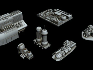 starship detail collection 1 3D Model