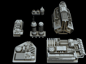 starship detail collection 1 3D Model