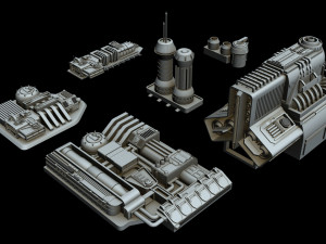 starship detail collection 1 3D Model