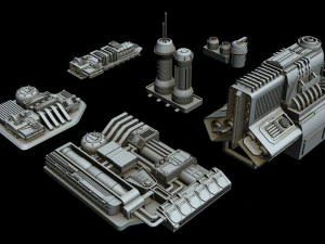 starship detail collection 1 3D Model
