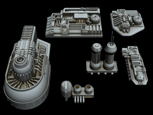 starship detail collection 1 3D Model
