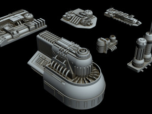 starship detail collection 1 3D Model