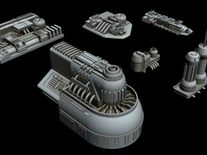 starship detail collection 1 3D Model