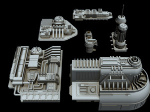 starship detail collection 1 3D Model