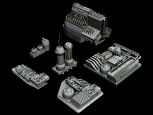 starship detail collection 1 3D Model