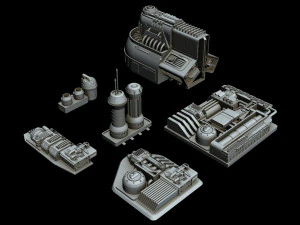 starship detail collection 1 3D Model