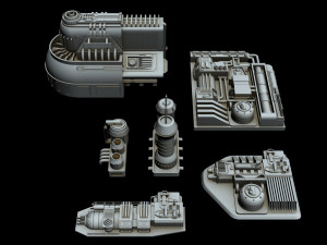 starship detail collection 1 3D Model