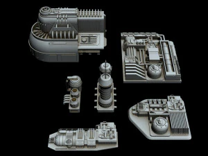 starship detail collection 1 3D Model