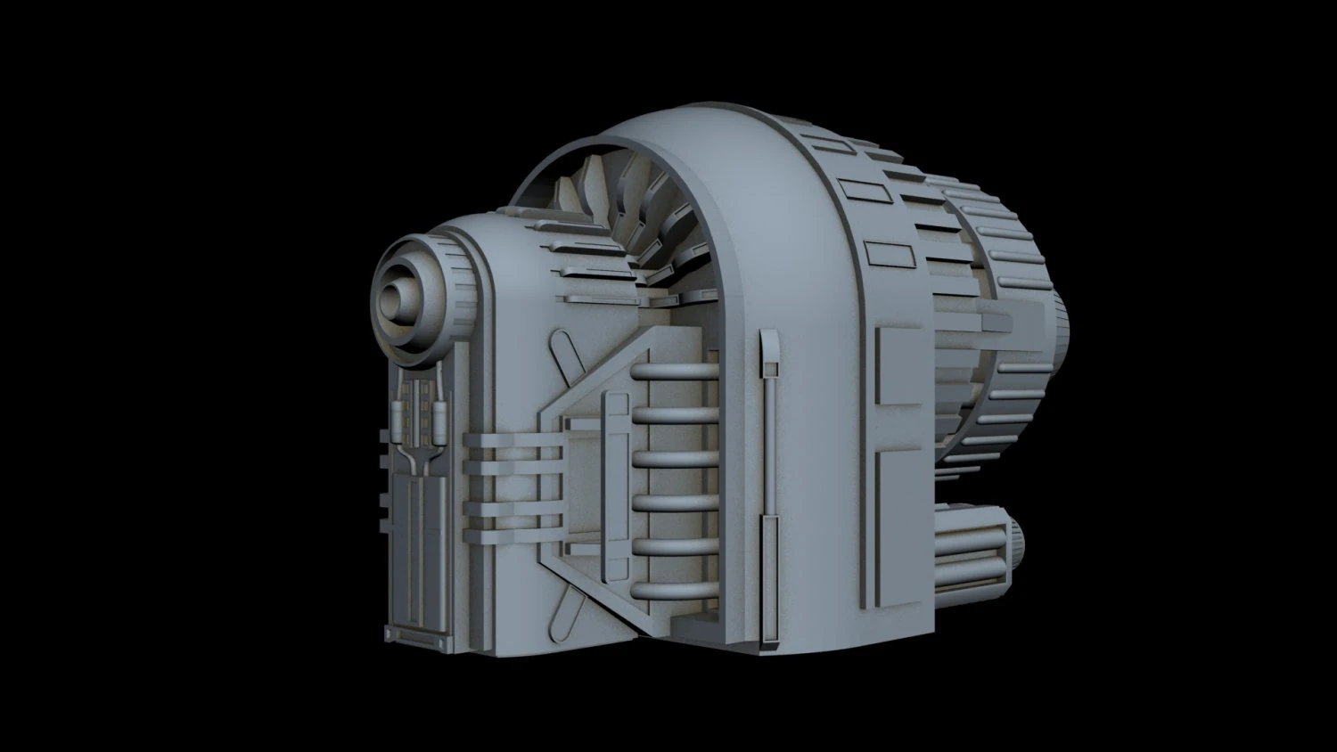 starship detail 7 3D Model .c4d .max .obj .3ds .fbx .stl .blend 