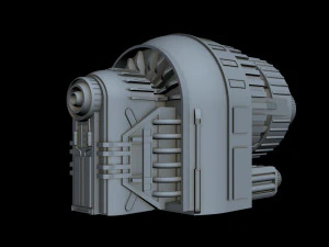 szczeg&oacute;ł statku kosmicznego 7 Model 3D