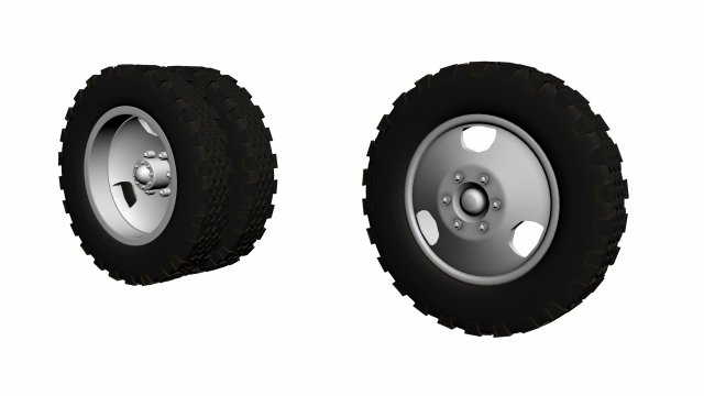gaz 53 wheels Model 3D .c4d .max .obj .3ds .fbx .stl .blend 