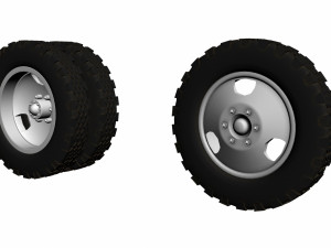gaz 53 wheels 3D Model