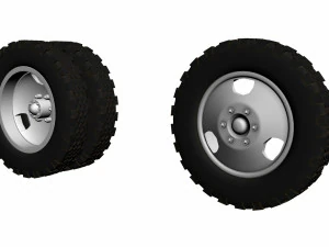 gaz 53 tekerlekler 3D Model