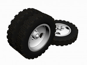 gaz 53 wheels Model 3D