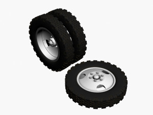 gaz 53 wheels Model 3D