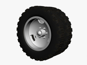 gaz 53 wheels Model 3D