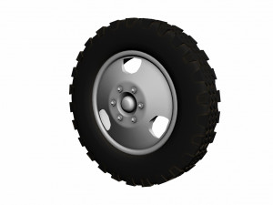 gaz 53 wheels Model 3D