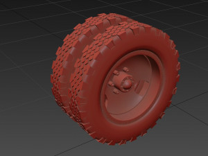 gaz 53 wheels Model 3D