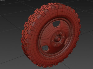 gaz 53 wheels Model 3D