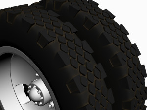 gaz 53 wheels Model 3D