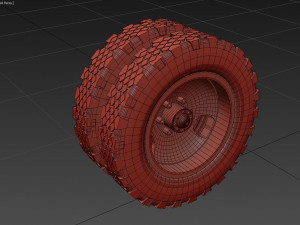 gaz 53 wheels Model 3D