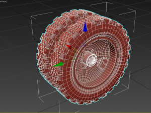 gaz 53 wheels Model 3D