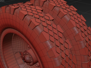 gaz 53 wheels Model 3D