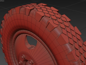 gaz 53 wheels Model 3D