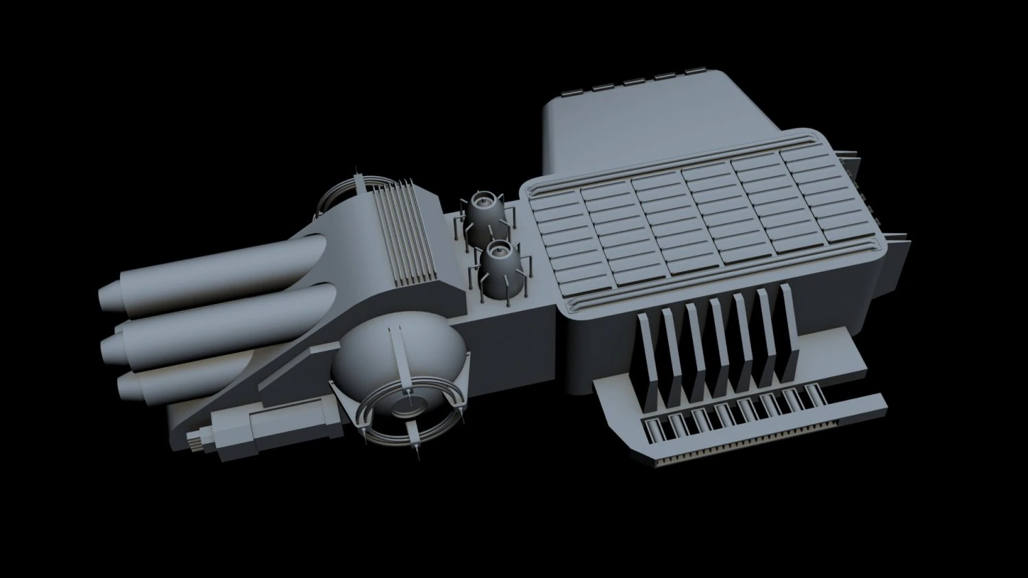starship detail 9 3D Model .c4d .max .obj .3ds .fbx .stl .blend 